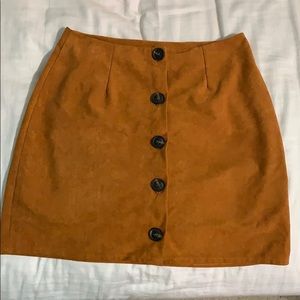 Suede skirt